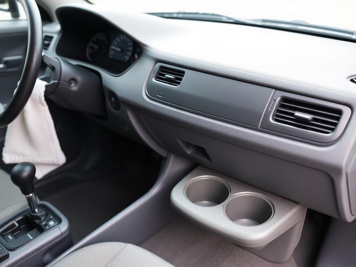 Clean car cabin interior after a cleanup routine